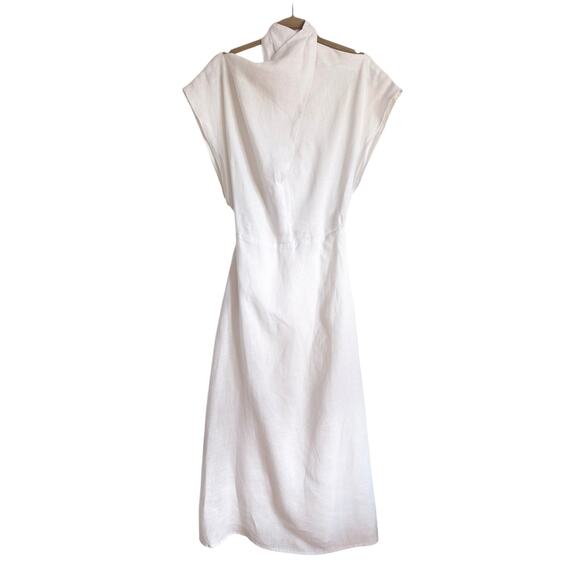 DISSH Alessi white linen midi dress 6 - Picture 4 of 7